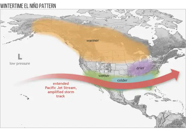 Winter is nowhere to be found as El Niño and climate change join forces to bring an unprecedented warm spell.