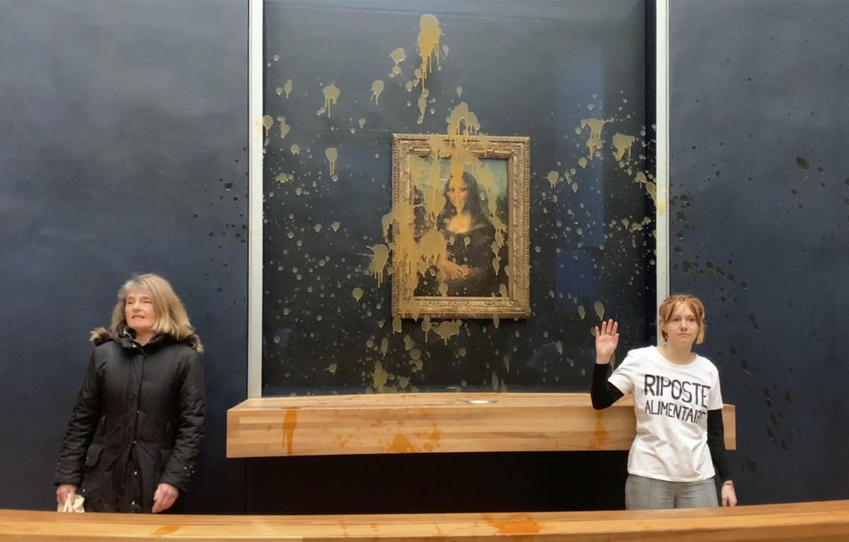 Witness the instance when climate activists hurl a bowl of soup towards the iconic ‘Mona Lisa’ painting in Paris.