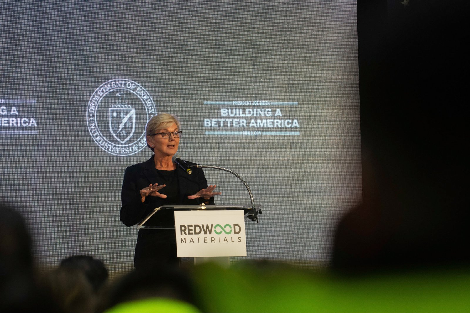 Jennifer Granholm, the Energy Secretary, emphasizes the importance of renewable energy production in Nevada.