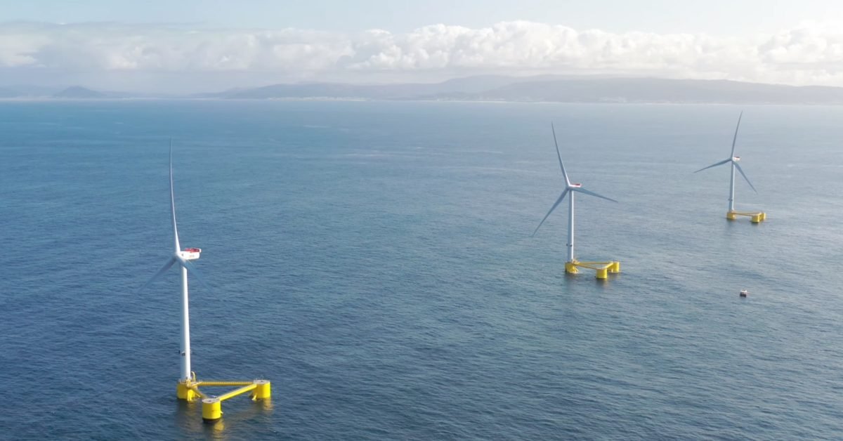 The world’s initial semi-submersible floating offshore wind farm surpasses predictions despite encountering severe storms.